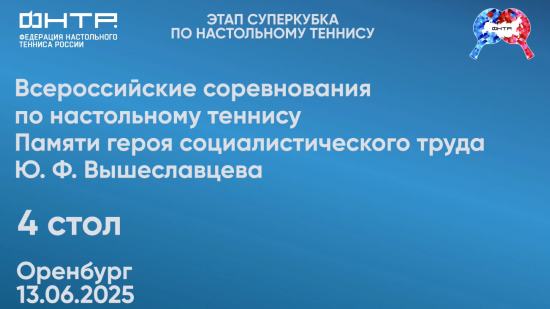 Всероссийские соревнования в Оренбурге 2025. 4 стол. 1 день