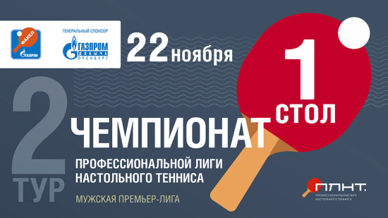 Чемпионат ПЛНТ 25/26. Премьер-лига. Мужчины. 2 тур. 1 и 2 группа. 1 стол.