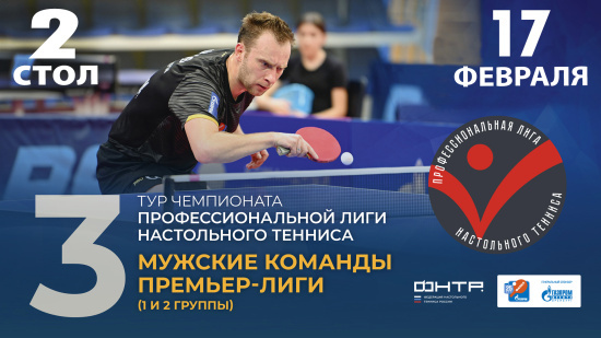 Чемпионат ПЛНТ 25/26. Премьер-лига. Мужчины. 3 тур. 2 группа. 2 стол. 17.02.2026