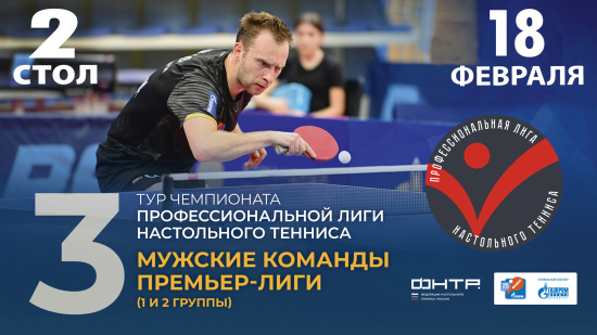 Чемпионат ПЛНТ 25/26. Премьер-лига. Мужчины. 3 тур. 2 группа. 2 стол. 18.02.202