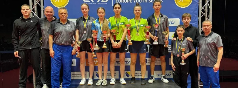 Золото и три серебра завоевали игроки клуба «Факел-Газпром» на турнире JOOLA EYS Bosnia and Herzegovina Open